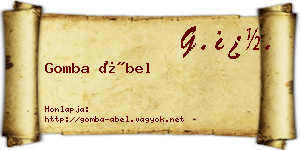 Gomba Ábel névjegykártya