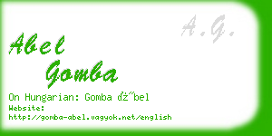 abel gomba business card